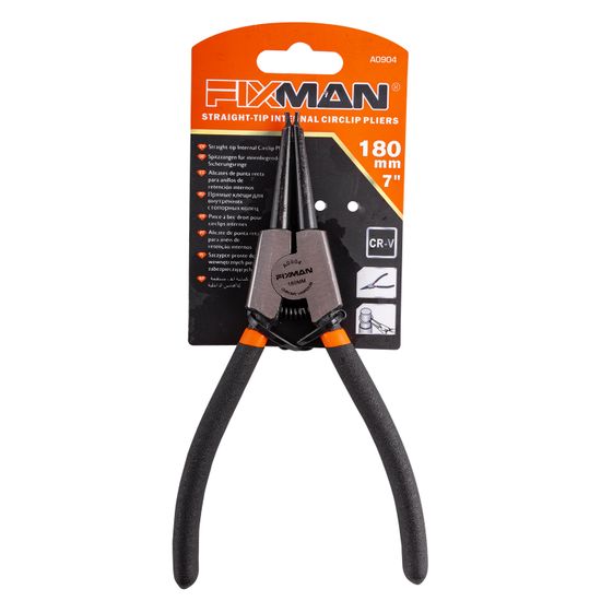 FIXMAN Straight External Circlip Pliers 7"/175mm